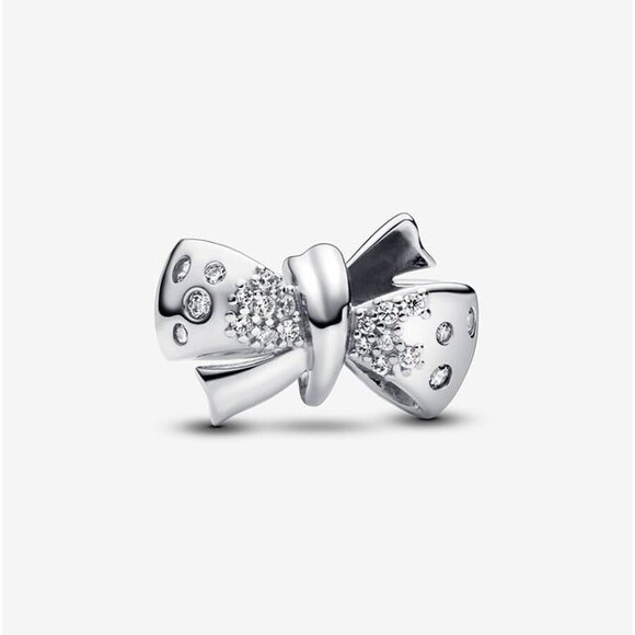 Pandora Sparkling Bow Charm - Picture 1 of 6